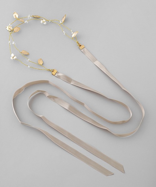 ANEMONE（アネモネ） メタルリーフリボンバインヘッドドレス「Hanayome