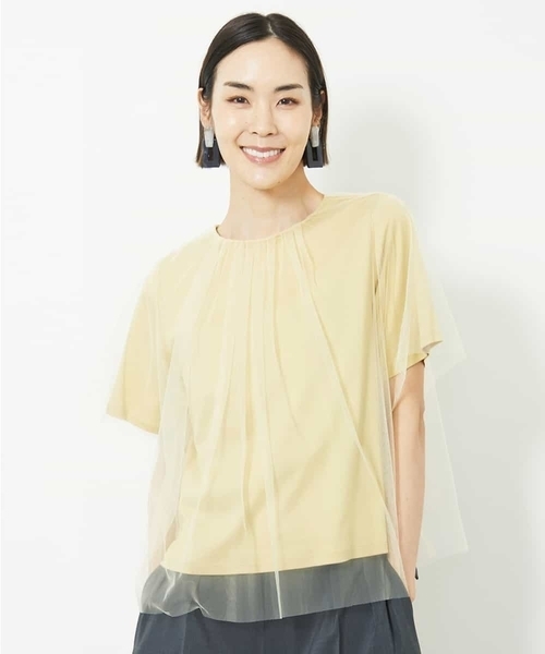 tシャツ チュールTブラウス レディース
