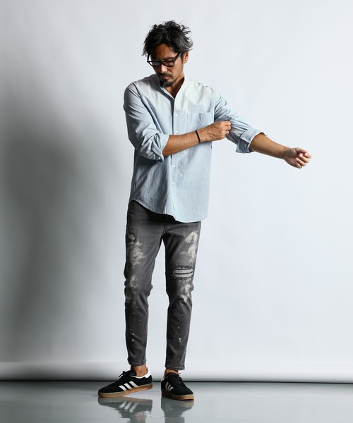 美品The DUFFER of ST.GEORGE ダメージ リメイクデニム The DUFFER of ST.GEORGE ジーンズ 5POKETS BLEACH OUT REPAIR