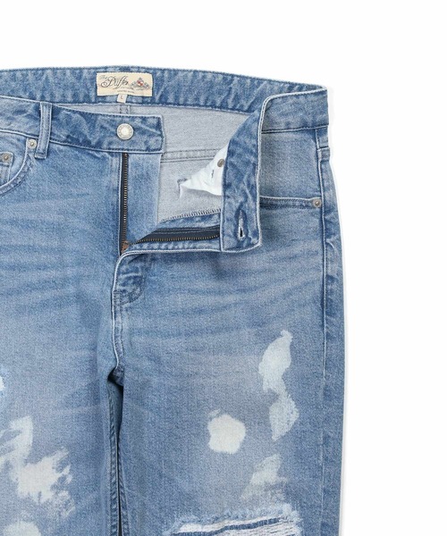 The DUFFER of ST.GEORGE ジーンズ 5POKETS BLEACH OUT REPAIR