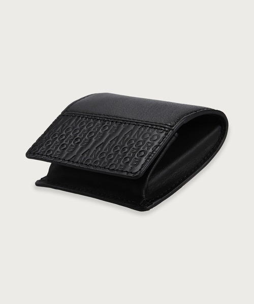 【新品未使用】Orobianco ブラックレザー コインケース Orobianco コインケース クラシックエンボス コインケース