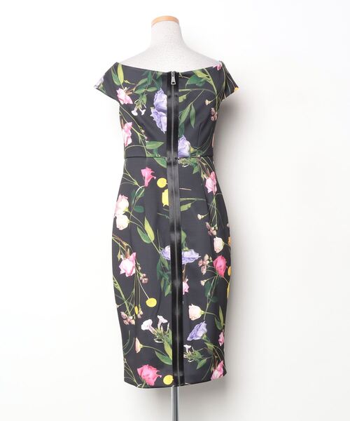 大人女性の Ted Baker 「Ted Baker」 半袖ワンピース 2 ブラック レディース スーツ・フォーマル・ドレス