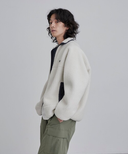 coen（コーエン） ブルゾン アウター 「Parknik」スタンドカラーボア