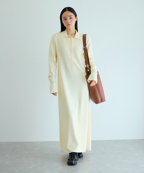 ADAM ET ROPE'（アダムエロペ） ワンピース 「洗える」ボタン