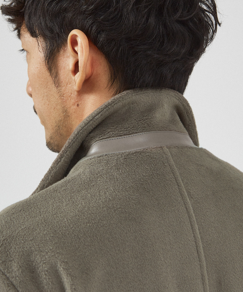 ABAHOUSE GRAY チェスターコート コート 「シャギーニット」メルトン