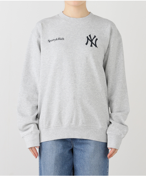 スポーティアンドリッチ スウェット トレーナー クルーネック 長袖 S ベージュ SPORTY&RICH トレーナー スウェット 「SPORTY＆RICH / スポーティ