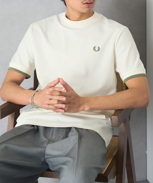 tシャツ 「FRED PERRY」TIPPED CUFF PIQUE SHIRT M4654 レディース メンズ FRED PERRY フレッドペリー Tシャツ 半袖 メンズ ティップド