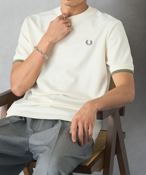 FRED PERRY tシャツ 「FRED PERRY」TIPPED CUFF PIQUE SHIRT
