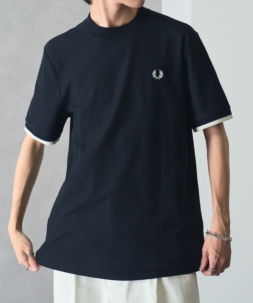 Tシャツ・カットソー FRED PERRY Men T-shirt Black M4654 Y43 FRED PERRY フレッドペリー メンズクルーネックTシャツ M4654