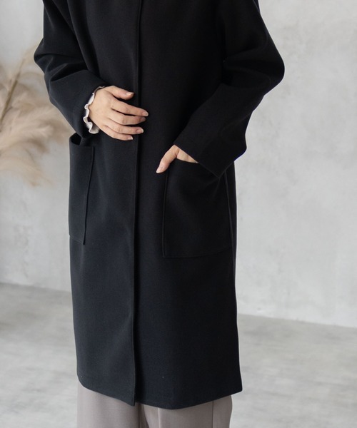 NAVY コート アウター 「nAvy」フードロングコート アウター