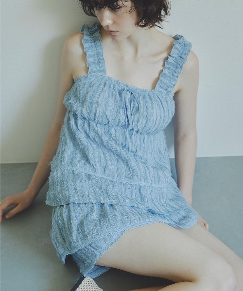 SNIDEL HOMEの短パンパジャマ SNIDEL HOME パジャマ ルームウェア フリンジショートパンツ