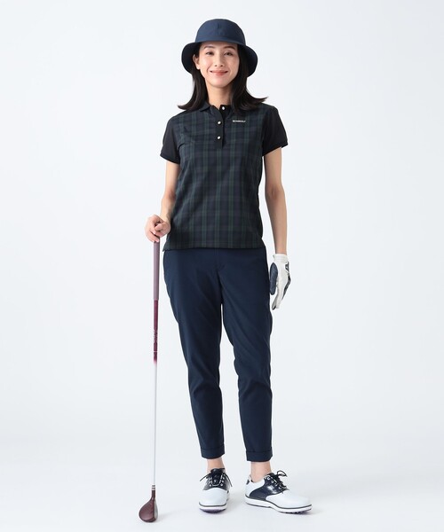 EFFLORESCENCE レディース ゴルフシャツ M ブラック Women's ゴルフ ハイソックス NEW ERA ブラック | ゴルフ