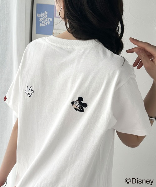 classicalelf tシャツ 綿100%大人可愛い♪バック「ディズニー」刺繍 