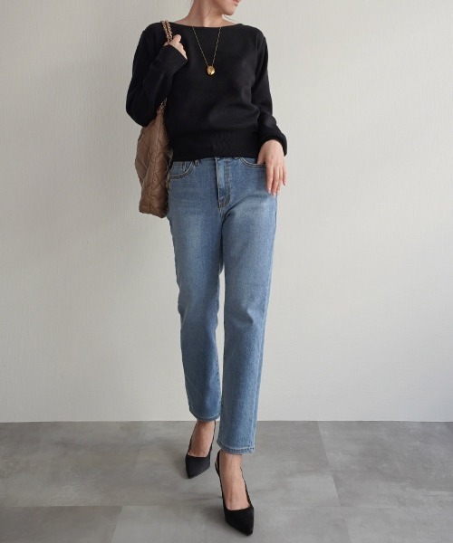 ニット セーター リラックスラウンドネックニットPO レディース N.Natural Beauty Basic ニット セーター リラックスポロニット