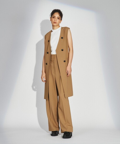 「GRACE CONTINENTAL」 ベスト 36 キャメル レディース