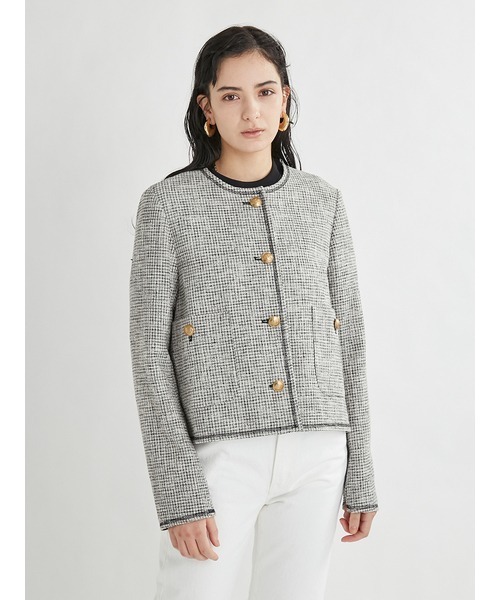 Mila Owen（ミラオーウェン） ノーカラージャケット 0 ベージュ