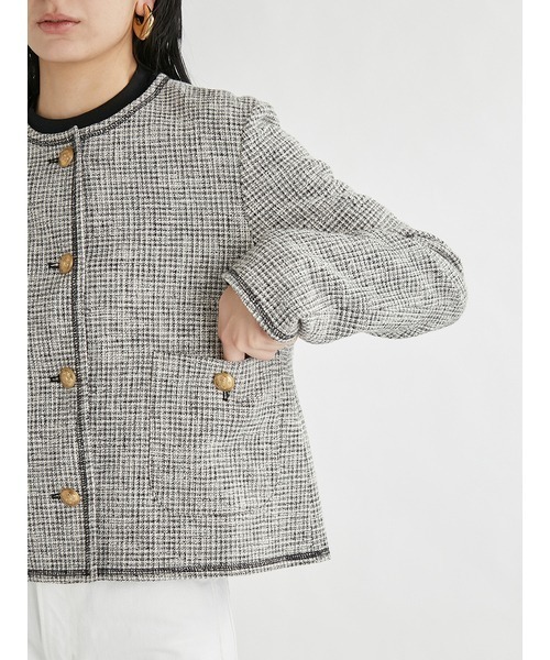 Mila Owen（ミラオーウェン） ノーカラージャケット 0 ベージュ