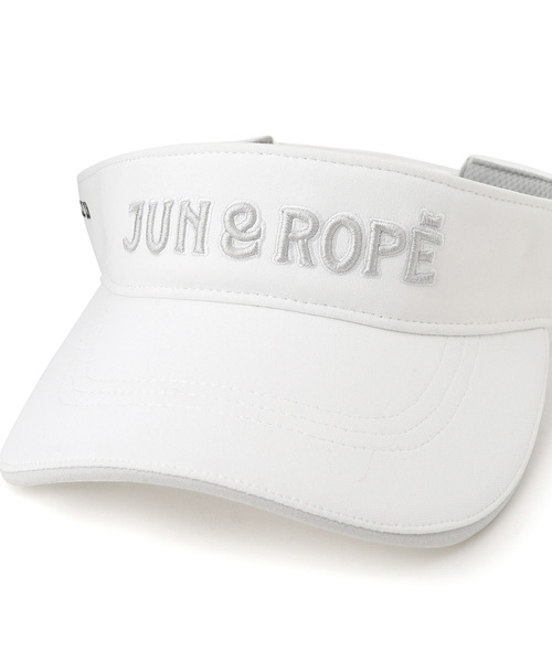 JUN&ROPE' サンバイザー 立体ロゴ刺繍バイザー レディース