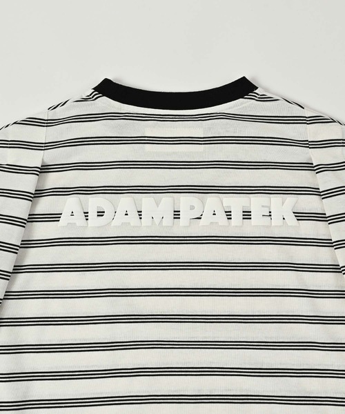 tシャツ ADAMPATEK/rounded border short sleeve T/プリント入りラウンドボーダーTシャツ/AP2514011 レ ADAM PATEK tシャツ ADAMPATEK/rounded border short sleeve T