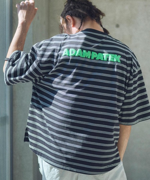 tシャツ 「ADAMPATEK/アダムパテック」rounded border short sleeve T/プリント入りラウンドボーダーTシャツ レデ ADAM PATEK tシャツ 「ADAMPATEK/アダムパテック」rounded