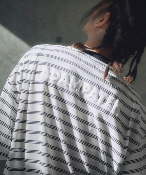 ADAM PATEK tシャツ ADAMPATEK/rounded border short sleeve T