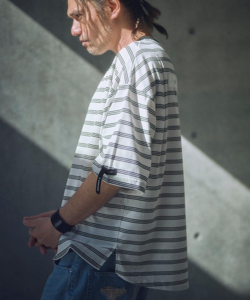 ADAM PATEK tシャツ ADAMPATEK/rounded border short sleeve T