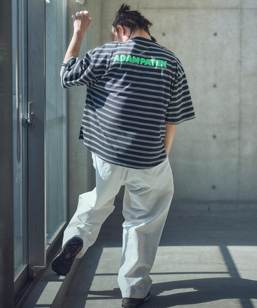 tシャツ 「ADAMPATEK/アダムパテック」rounded border short sleeve T/プリント入りラウンドボーダーTシャツ レデ ADAM PATEK tシャツ 「ADAMPATEK/アダムパテック」rounded