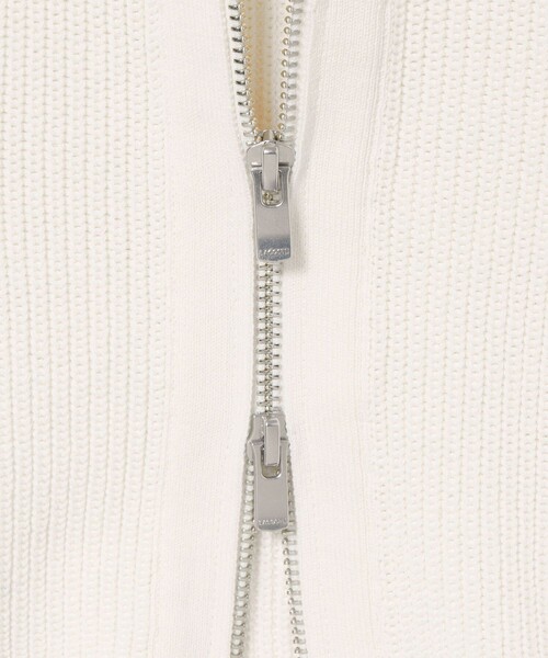 LACOSTE ブルゾン アウター ジップアップローゲージニットブルゾン