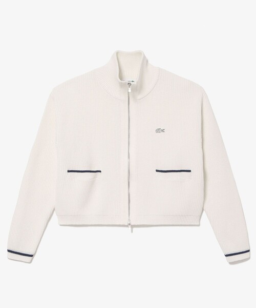 LACOSTE(ラコステ) カーディガン ジップアップローゲージニット LACOSTE(ラコステ) カーディガン ジップアップローゲージニット