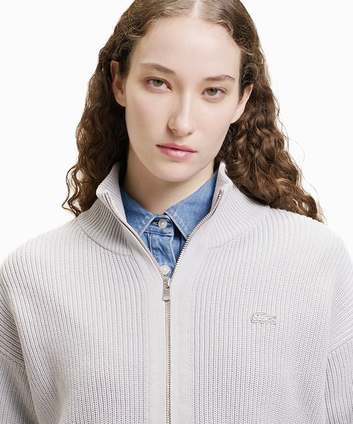 LACOSTE（ラコステ） カーディガン ジップアップローゲージニット