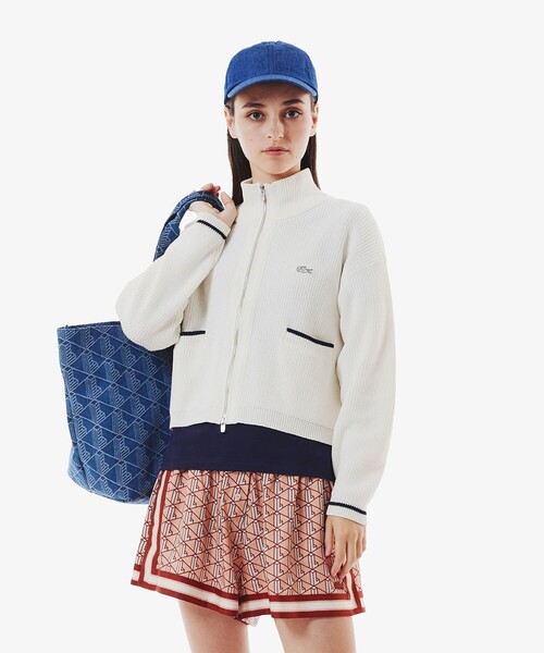 LACOSTE（ラコステ） カーディガン ジップアップローゲージニット