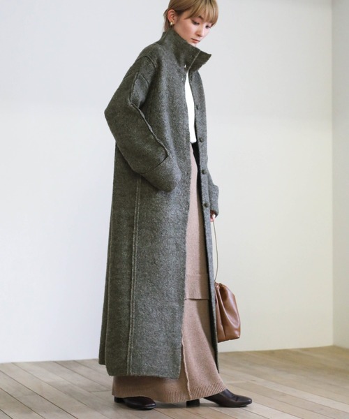 select MOCA（セレクトモカ） ニットカーディガン FREE カーキオリーブ