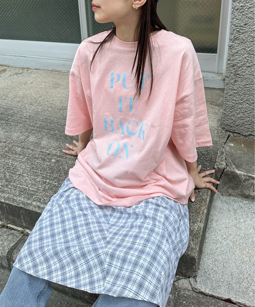 paloma wool ピンク Tシャツ masu 天使 y2k ピチT PILIT tシャツ ロゴ チュニック tee レディース メンズ