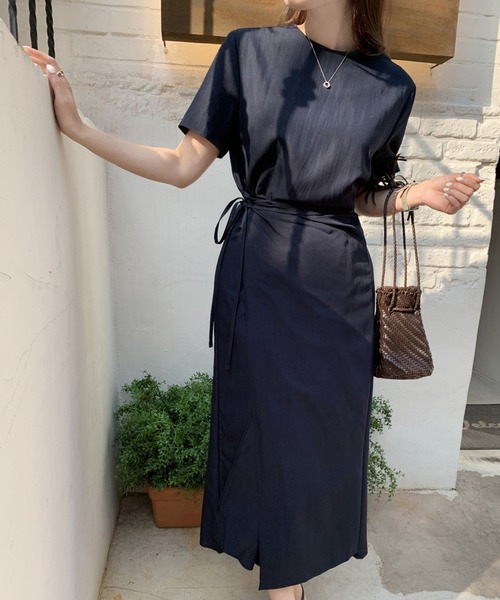 ワンピース 半袖 クルーネック半袖ワンピース : ZOZOTOWN Yahoo!店