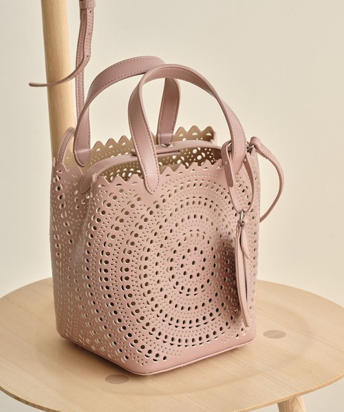 ZAKKA-BOX ショルダーバッグ バッグ カットワークパンチング