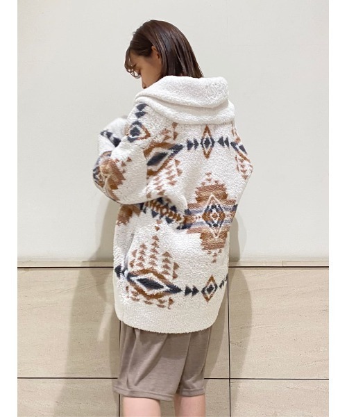 gelato pique 「gelato pique」 ニットカーディガン「PENDLETON
