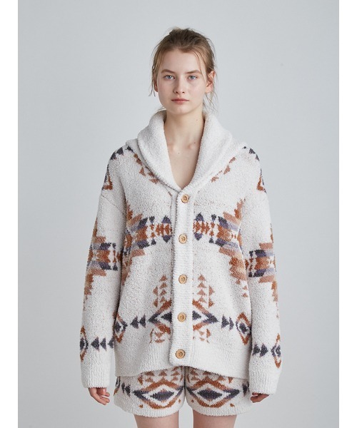 gelato pique 「gelato pique」 ニットカーディガン「PENDLETON