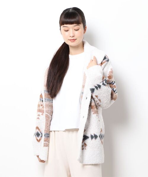 gelato pique 「gelato pique」 ニットカーディガン「PENDLETON