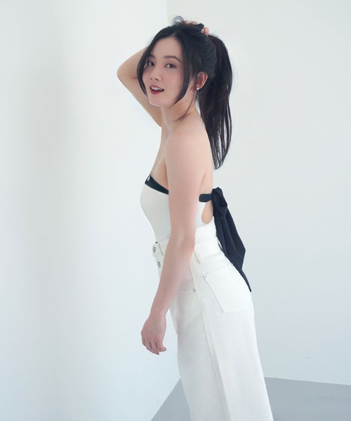eimy istoire 水着 バックリボンワンピース レディース
