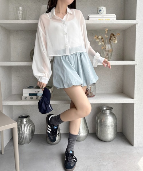 TREOVER パンツ 「3色展開」履くだけでガーリースタイルに♪ バルーン