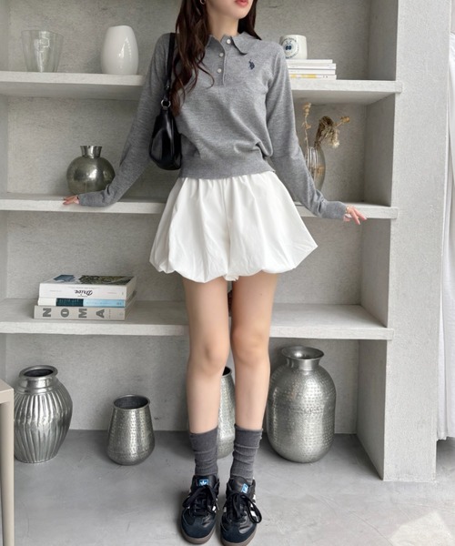 TREOVER パンツ 「3色展開」履くだけでガーリースタイルに♪ バルーン