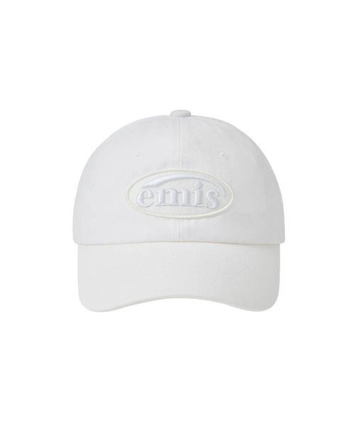 帽子 eemm A'GEM/9 × .kom『VARZAR/バザール』Stud logo over fit ball cap