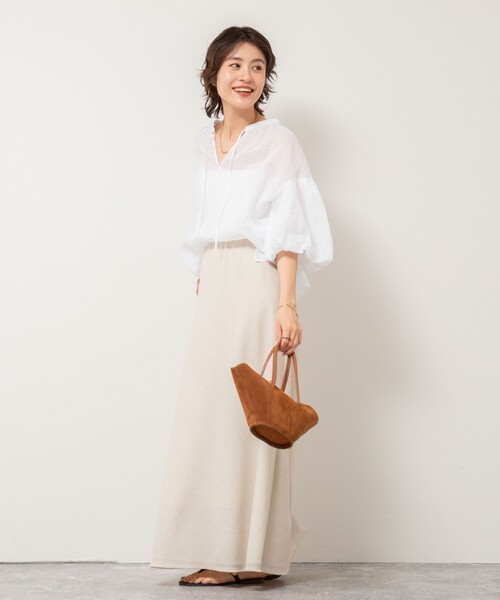 ブラウス シャツ 「WEB限定カラーあり」シアーラミー袖バルーンブラウス レディース NOLLEY'S ブラウス シャツ 「WEB限定カラーあり」シアーラミー袖