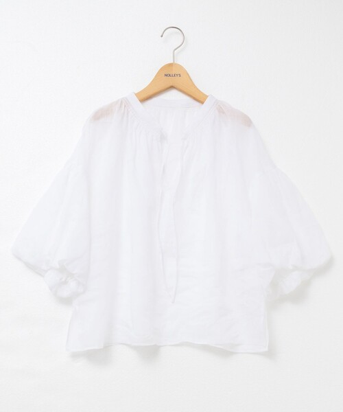 ブラウス シャツ 「WEB限定カラーあり」シアーラミー袖バルーンブラウス レディース NOLLEY'S ブラウス シャツ 「WEB限定カラーあり」シアーラミー袖