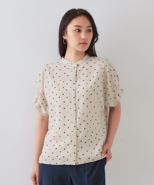 専用品★【未使用】23区 ブラウス 洗えるシャツ ドルマンスリーブ Mサイズ ELFRANK ブラウス シャツ ドルマンオーバーサイズブラウス「綿