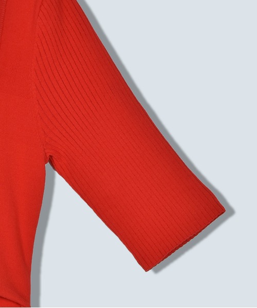 OMMO（オーエムエムオー） ニット セーター ASYMME TUCK HALF SLEEVE