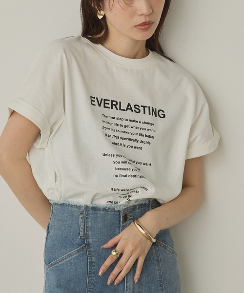 hunch tシャツ 前後2WAY ロゴプリントTシャツ レディース
