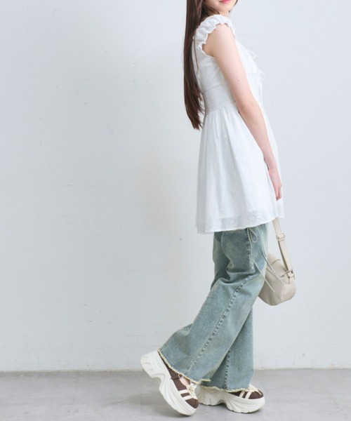 Olive des Olive リボンミニワンピース サックスブルー リボンミニワンピース | OLIVE des OLIVE(オリーブ デ オリーブ