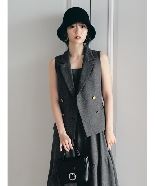 「SNIDEL」 ベスト ONE SIZE グレー レディース