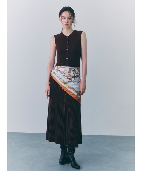 FRAY I.D（フレイ・アイディー） ワンピース スカーフセットニット